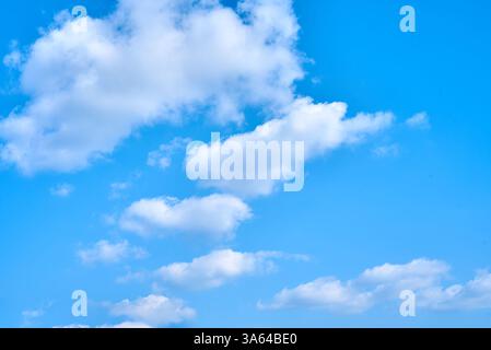 White clouds in the blue sky Stock Photo