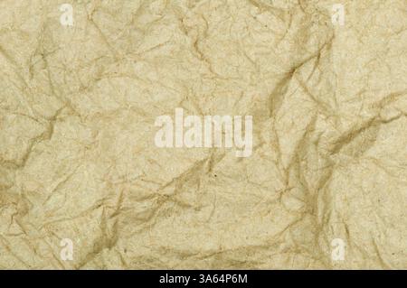 Old crumpled beige paper Stock Photo