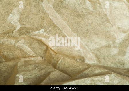 Beige transparent paper background. Crumpled paper Stock Photo