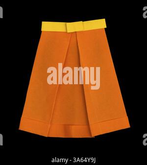 Orange skirt folded origami style Stock Photo