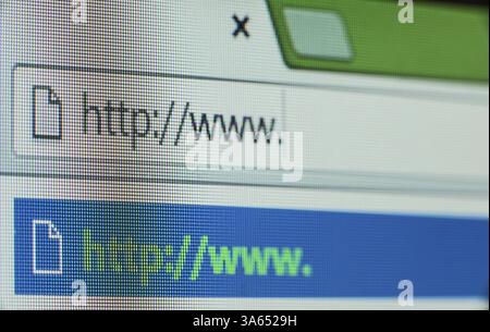 Internet browser close up Stock Photo