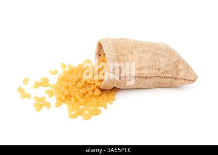 Elbow macaroni isolated on a white background Stock Photo
