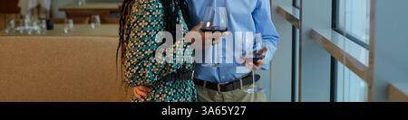 Couple Having Meeting In Restaurant Stock Photo