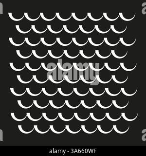 Repeating black and white wave pattern Stock Vector Image & Art - Alamy