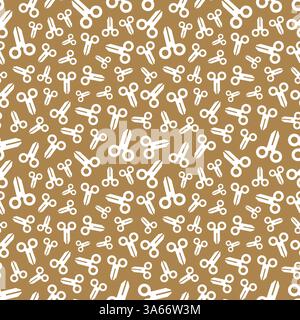 Scissors. Seamless pattern. Abstract background. Vector illustration. Stock Vector