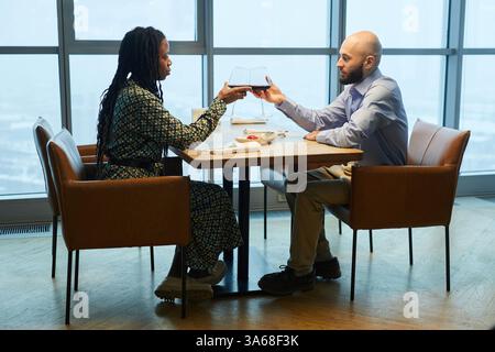 Couple Having Date In The Restaurant Stock Photo