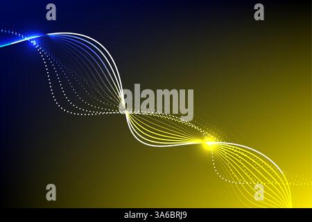 Abstract background yellow and blue line pattern luxury premium. vector illustration Stock Vector