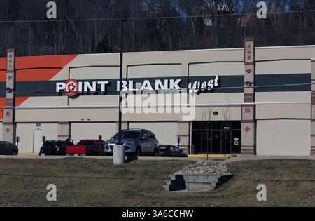 Jan. 15, 2015 - Colerain Township, Ohio, U.S - Point Blank West gun shop and firing ranges in Colerain Township where Christopher Cornell also known as Raheel Mahruc Ubaydah was arrested on charges of attempted killing of a U.S. Government officer and  possession of a firearm with intent to commit a crime. The FBI had information that Cornell was planing to set up bomb at the Capitol Building and try to kill police officers  after setting off the bombs . He was buying two semi-automatic AR-15 Rifles and about 600 rounds of Ammunition from the gun store. (Credit Image: © Ernest Coleman/ZUMA Wir Stock Photo