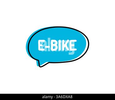 E-Bike. Badge, icon, logo vector design illustration on white background Stock Vector