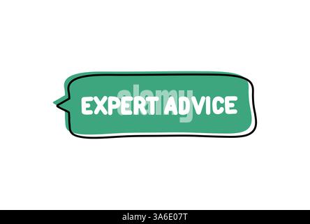 Expert Advice. Badge, icon, logo vector design illustration on white background Stock Vector