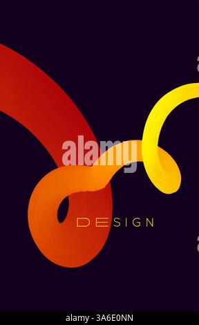 Abstract background with dynamic effect. Cover design template for banner, flyer and poster. 3D vector illustration. Stock Vector