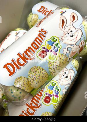 Dickmann's, Storck, Eggs with Tasty Crispies, Easter, Bunny, chocolates, Easter candy, Easter chocolates, chocolate eggs, traditional sweets, 2025 Stock Photo