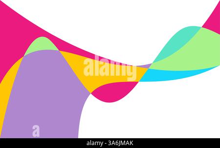 Fluid wave colorful abstract background dynamic for cover or poster design Stock Vector
