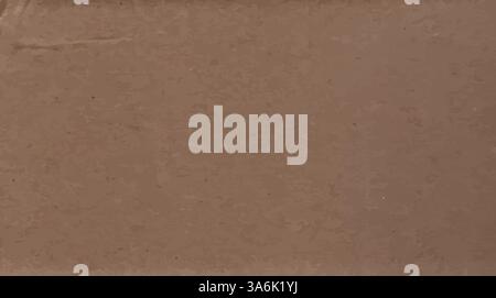 Crumpled horizontal cardboard texture. Abstract brown background with wrinkled paper texture. Vector illustration of a kraft sheet or torn antique Stock Vector