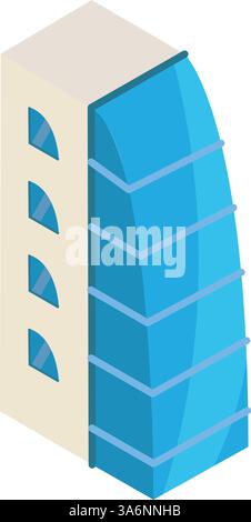 Colored isometric building icon Vector illustration Stock Vector Image ...