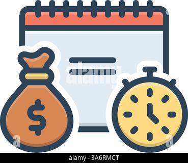 Icon for payday, agenda Stock Vector