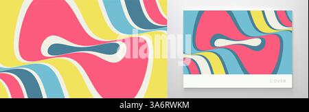 Pattern with optical illusion. Abstract striped background with ripple effect. Vector illustration. Stock Vector