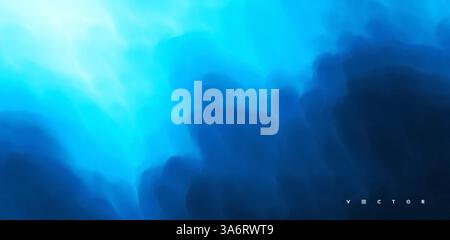 Abstract background with dynamic effect. Nature background. 3d vector illustration. Design for banner, flyer, poster, cover or brochure. Stock Vector