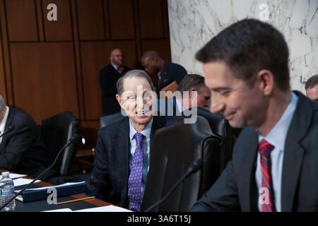 Senate Intelligence Committee Chair Tom Cotton (R-Ark.) walks to a vote ...
