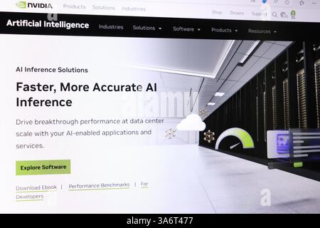 Ai inference solutions for enhanced data center performance. Stock Photo