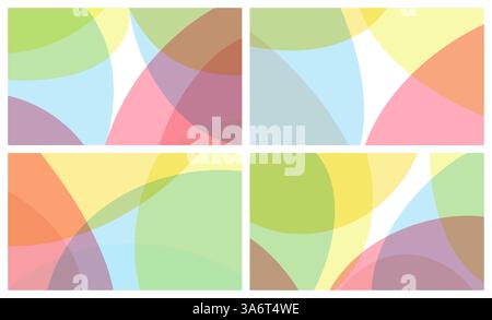 Abstract background with translucent overlapping coloured shapes. Modern design. 3d vector illustration for brochure, banner, flyer or presentation. Stock Vector