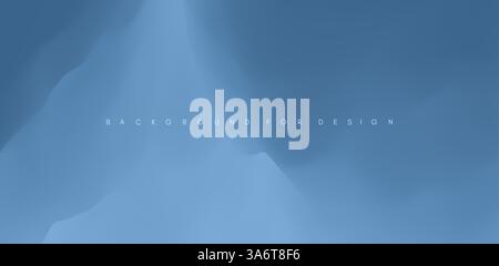 Blue abstract background. Water surface. Dramatic sky with clouds. Landscape with mountains. Vector illustration for design. Stock Vector