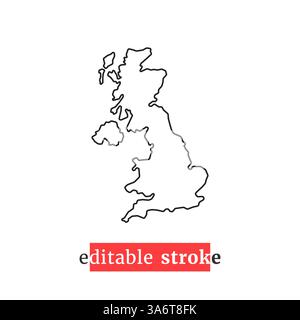 minimal editable stroke great britain icon Stock Vector