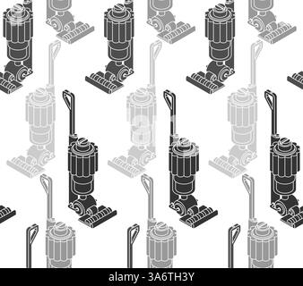 Handheld Vacuum Cleaner pattern seamless. House cleaning machine background Stock Vector