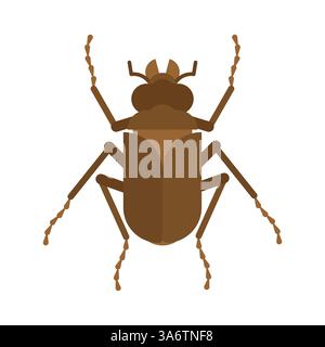 Bug isolated. Beetle insect Vector illustration Stock Vector