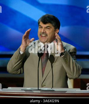 Jul 29, 2004; Boston, MA, USA; AFL-CIO Secretary-Treasurer RICHARD TRUMKA speaks at the Democratic National Convention. Stock Photo