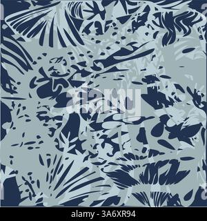 Vector Illustration of Abstract Foliage Pattern Texture Effects Background Stock Vector