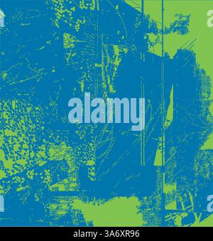 Abstract Background Effects Texture Lines Vector Color Blue and Green Stock Vector