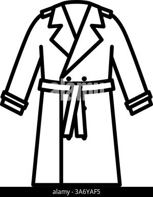 simple vector illustration of a trench coat , in a simple and clean ...