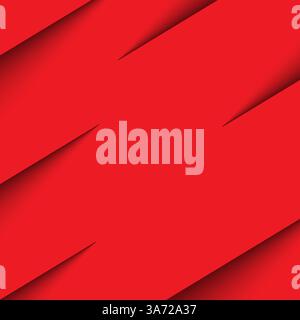 Abstract diagonal line red color background with dynamic shadow,.Vector illustration Stock Vector
