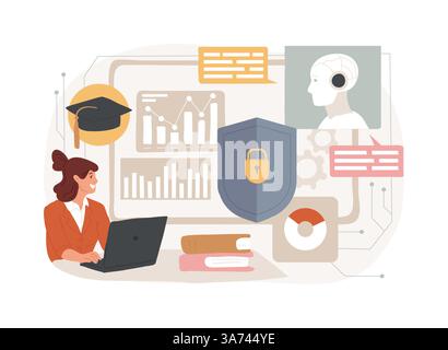 AI-Driven Security Training abstract concept vector illustration Stock ...