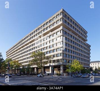 Marion S. Barry Building, aka One Judiciary Square, is a District of Columbia government office building at 441 4th Street NW, built 1990. Stock Photo