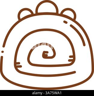 Swiss roll cake icon. Vector Stock Vector