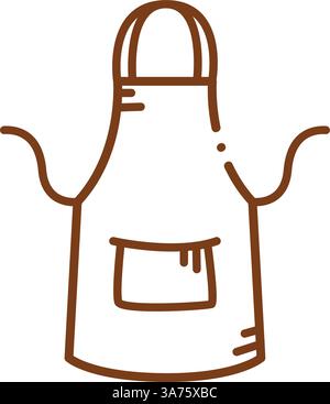 cook kitchen apron cartoon vector illustration Stock Vector Image & Art ...