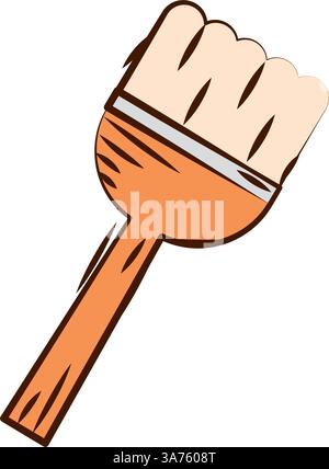 Pastry brush color icon. Vector Stock Vector
