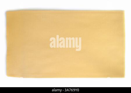 Brown craft envelope isolated on white background Stock Photo