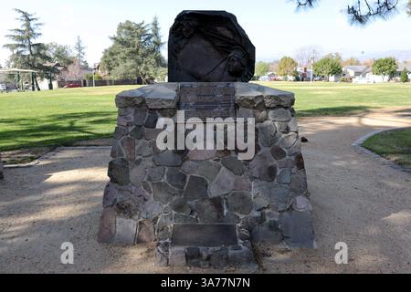 San Dimas, California: Public Art “Cornerstones of Freedom” by artist James Muir, located in Freedom Park in San Dimas, Los Angeles County Stock Photo