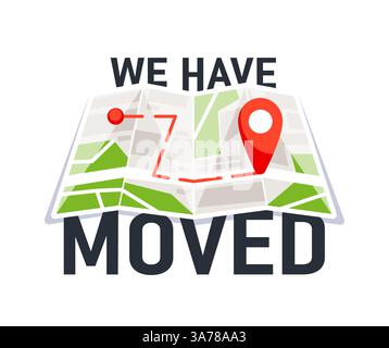 Move GPS map location white flat icons on color rounded square ...