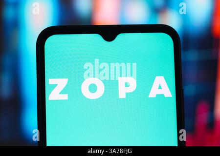 Zopa Sticker In this photo illustration, the Zopa Bank logo is seen displayed on a ...