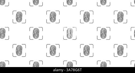 Repeated fingerprint patterns on a white background used for design or security purposes Stock Vector