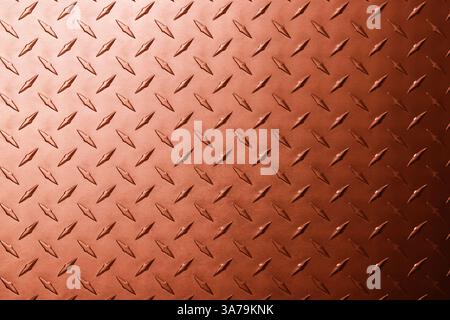 Abstract background of copper texture with a diamond pattern. Stock Photo