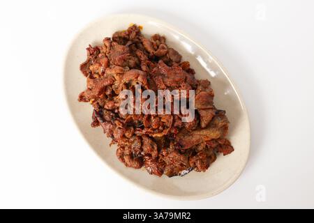 Gochujang Bulgogi on a white background Stock Photo