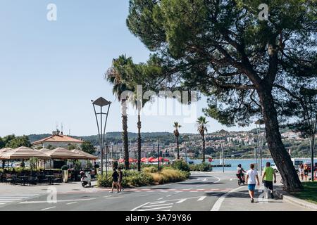 Koper, Slovenia - August 16, 2024: Picturesque waterfront promenade in ...