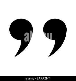 Quotes speech marks punctuation typographic pair black quotation marks Stock Vector
