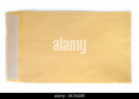 Brown craft envelope isolated on white background Stock Photo