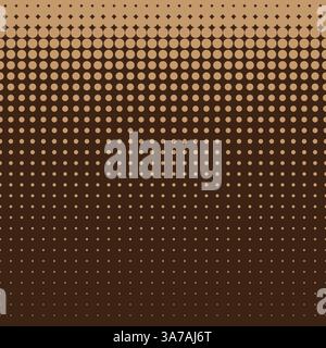 Beautiful seamless vector light brown dotted pattern on brown background. Stock Vector